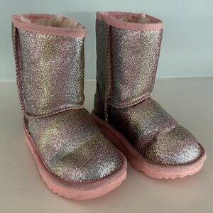 UGG Kids Classic II Pink Glitter Boots